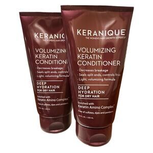 NEW Keranique Volumizing Keratin‎ Conditioner 4.5 fl oz - 2 Pack
